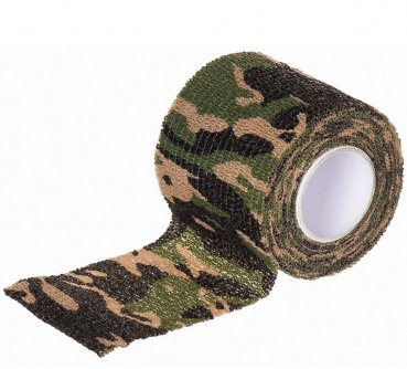 Camo Tape, self-adhesive, ca. 5 cm x 4,5 m, woodland MFH-28301T